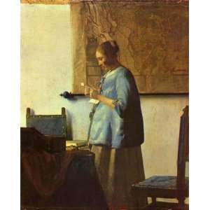  Vermeer   Woman in Blue Reading a Letter   Hand Painted 