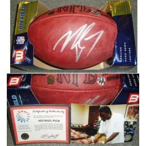  Michael Vick Signed Wilson NFL Game Football: Sports 