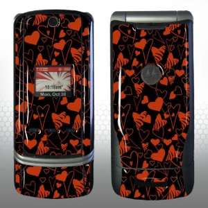 Motorola krzr red hearts Gel skin m3605