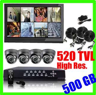   Surveillance Security DVR IR Night Vision Camera System Kit  