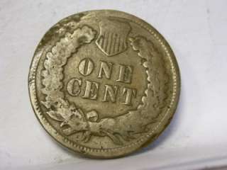 1871 GOOD INDIAN HEAD CENT 1C PENNY ID#Y66  