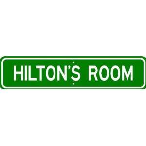  HILTON ROOM SIGN   Personalized Gift Boy or Girl, Aluminum 