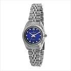 Rare Crystal Bezel Ladies Womens Blue Bracelet Watch  