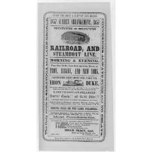   ,North & South Railroad,Steamboat Line,Troy,Albany,NY