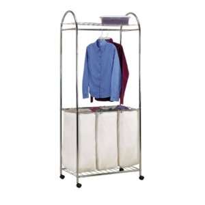  Whitney Design 7022 Chrome Rolling Laundry Center with 3 