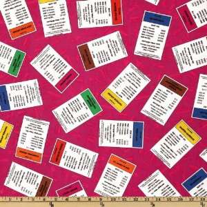  44 Wide Monopoly Properties Magenta Fabric By The Yard 