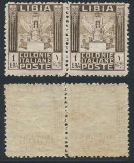 LYBIA. Italian post. 1924. Sc. # 58a. Perf. 11 PAIR MNH  