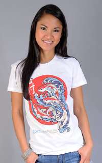 Exclamasian Asian Womens T Shirt   Koi Perseverance Japan Japanese 