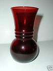 Depression Glass Anchor Hocking Royal Ruby 6 3/8 Vase