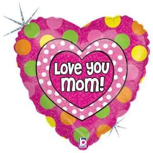  18 Love You Mom Holographic (1 per package) Toys & Games