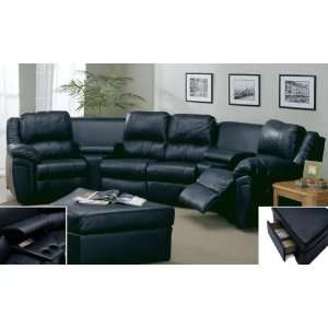    Sfera Leather Reclining Home Theater Sectional: Home & Kitchen