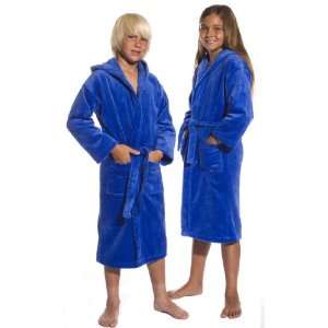  Blue Hooded Terry Kids Bathrobe  Turkish Cotton Kids Bath Robe 