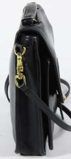 Coach Black Leather Shoulder Cross Body Station Bag Handbag Purse 5047 