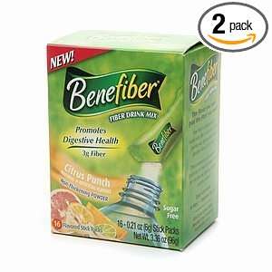  Benefiber Fiber Drink Mix, Stick Packs 16 Ct. (Pack of 2 