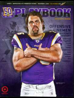 2010 Vikings vs Bills Playbook Magazine S Hutchinson  