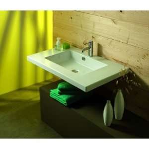 Mars Ceramic Bathroom Sink with Overflow Holes Drilled: No 
