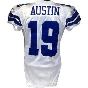  Miles Austin #19 2008 Home Opener Game Used White Jersey 