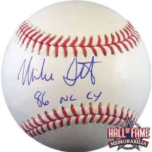  Mike Scott Autographed/Hand Signed MLB Baseball with 86 NL 
