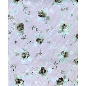  60 Wide Print Flower Design Charmeuse Fabric By the Yard 