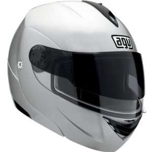 AGV Solid Miglia Modular II Street Bike Motorcycle Helmet   Silver / X 