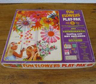   Piece Vintage FUN FLOWERS PLAY PAK Thingmaker MOLD Set BOX 1966 Mattel