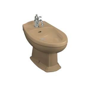   4898 33 Portrait Bidet with Single Hole Faucet Drilling, Mexican Sand