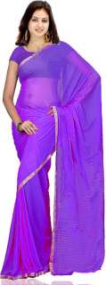 NEW Plain Chiffon India Indian Saree Sarees Costume Custom stitching 