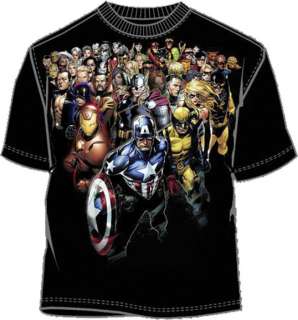MARVEL Comic Hero T Shirt Tee NEW Top Heavy Black (MEN)  