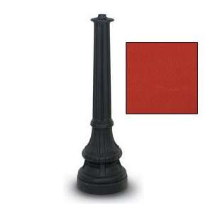 Black Formal Colonial Tape Post With 73 Red Tape And Fountain Finial