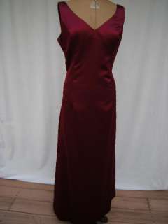 AFTER SIX Maroon MOB   Brides Maid Gown Poly Satin Sz12  
