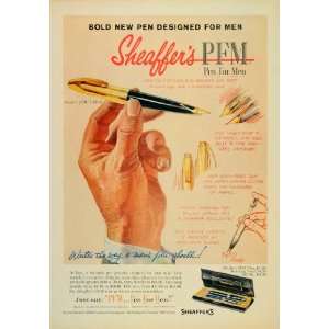   Ad Sheaffers Pen For Men PFM Walter A Fort Madison   Original Print Ad