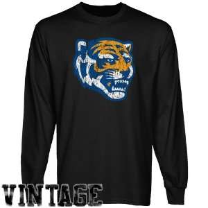  NCAA Memphis Tigers Black Distressed Logo Vintage Long 
