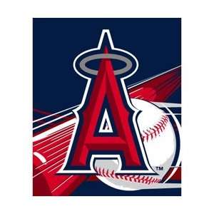  Anaheim Angels Royal Plush Raschel MLB Blanket (Big Stick 