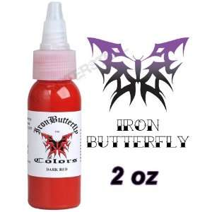  Iron Butterfly Tattoo Ink 2 OZ DARK RED Pigment NEW 