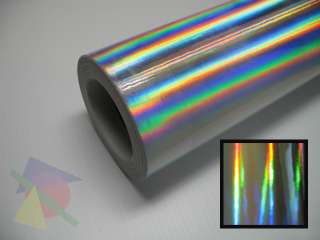 25 Wide Silver Holographic Vinyl Sign Film Roll  