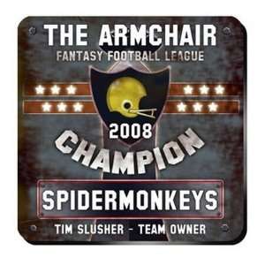 Personalized Fantasy Football Champion Coaster Set:  