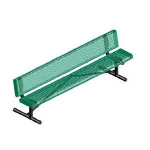  Webcoat Innovated Rolled Style 8Ft. Bench with Back, Small 