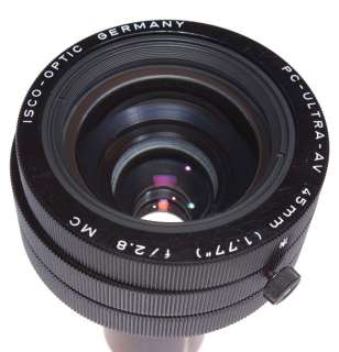 Isco Optic PC ULTRA AV 45mm Kodak Slide Projector Lens  