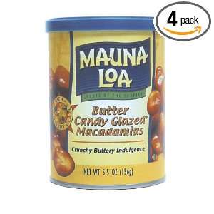 Mauna Loa Macadamias, Butter Candy Glazed, 5.5 Ounce Containers (Pack 