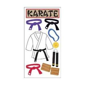 International Essentials Dimensional Stickers 2.75X6.75 Sheet Karate 