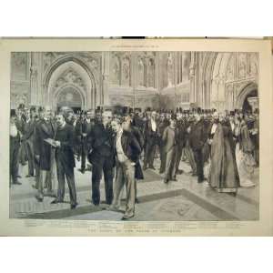  Men Lobby House Commons 1892 Parliament Gladstone Lucy 