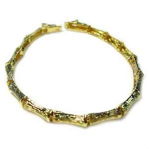  Vermeil (24k Gold over Sterling Silver) Bamboo Bracelet Jewelry