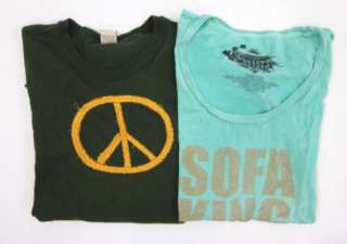 you are bidding on a lot 2 lucky brand heart breaker green shirts in a 