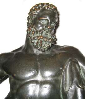 Antique Bronze Hercules Figurine Sculpture Statue  