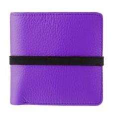   By Marc Jacobs Pebble Leather Elastic Billfold Wallet Purple: Clothing