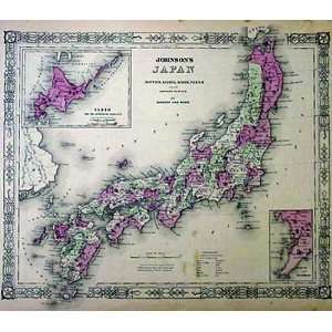  Johnson 1864 Antique Map of Japan