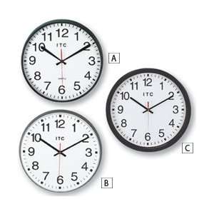 INFINITY/ITC Standard 12 Hour Clocks   Black:  Industrial 