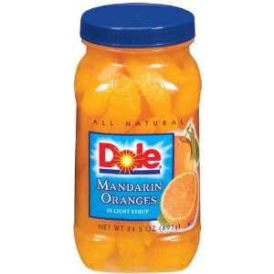 Dole Plastic Jars Mandarin Oranges in Light Syrup   8 Pack:  