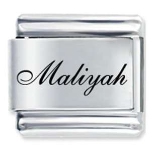   : Edwardian Script Font Name Maliyah Italian Charms: Pugster: Jewelry