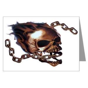  Greeting Cards (20 Pack) Skull With Chain 